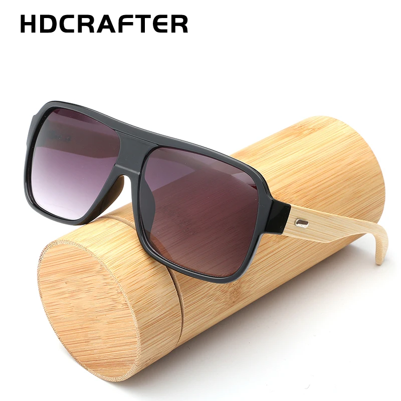 HDCRAFTER бамбуковые солнечные очки Для мужчин UV400 брендовые дизайнерские
