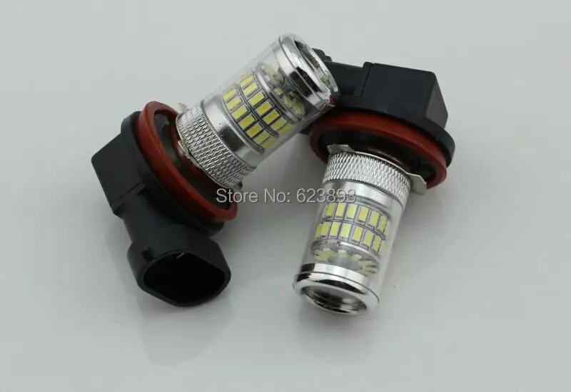Бесплатная доставка 2x без ошибок яркие белые 48-SMD H11 светодиодные лампы с