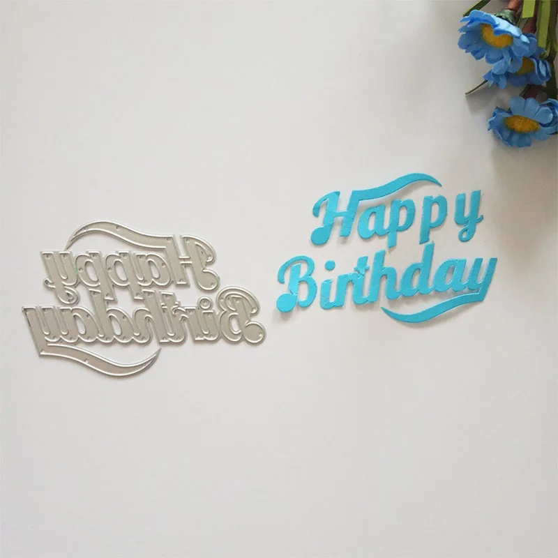 New Sale Letters Happy Birthday Cutting Dies Household Products Metal Craft Embossing Scrapbooking Home Decoration | Дом и сад
