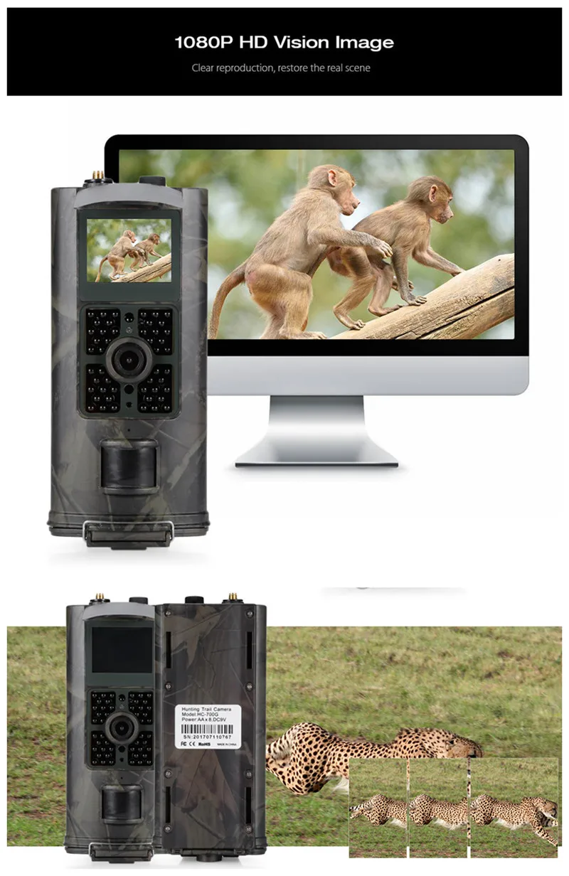 3g ячеистая камера для охоты, камера наблюдения, s HC700G SMTP MMS SMS 16MP 1080 P, беспроводная камера для отслеживания дикой природы