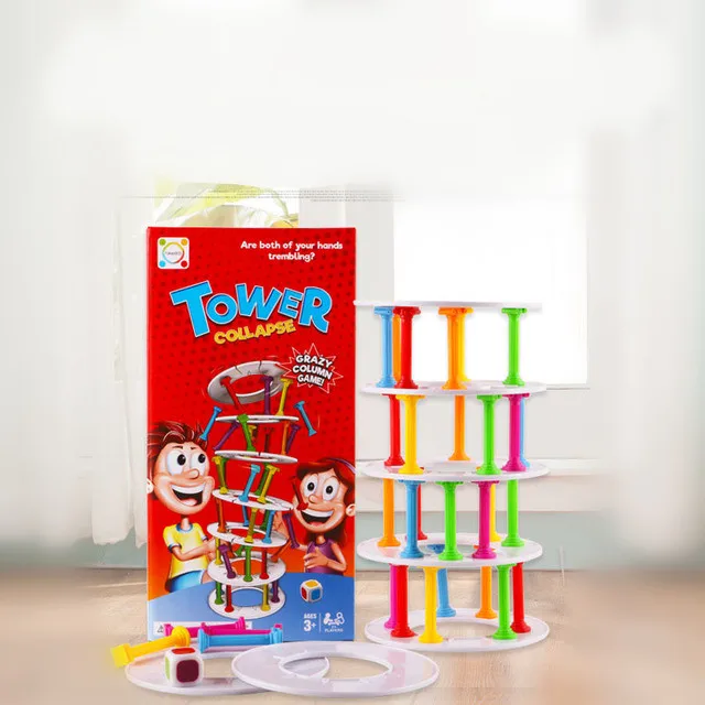 1 набор игр Башня для детей сумасшедшая колонка бум Семейная Игра детские игры на