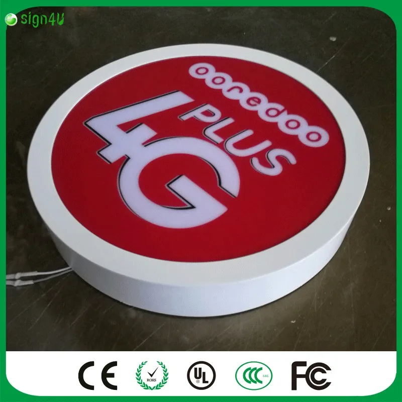 Пользовательские светодиодная вывеска поле нержавеющей стали знак лайт бокс|led