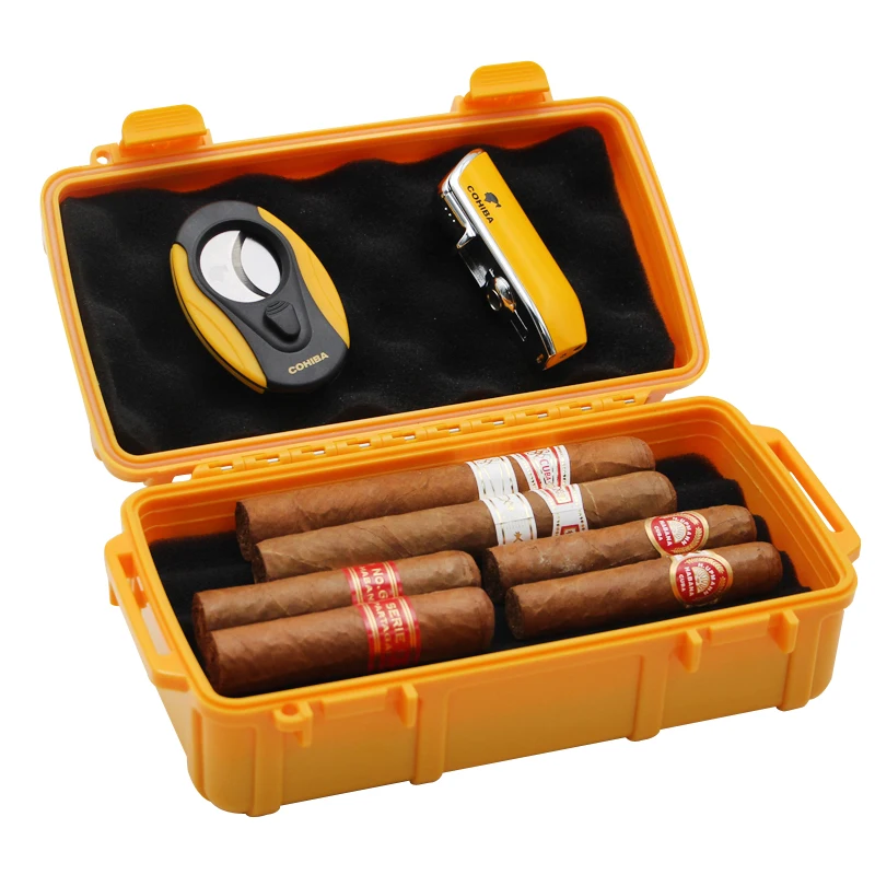 Водонепроницаемый хьюмидор COHIBA Дорожный Чехол для сигар коробка с резаком