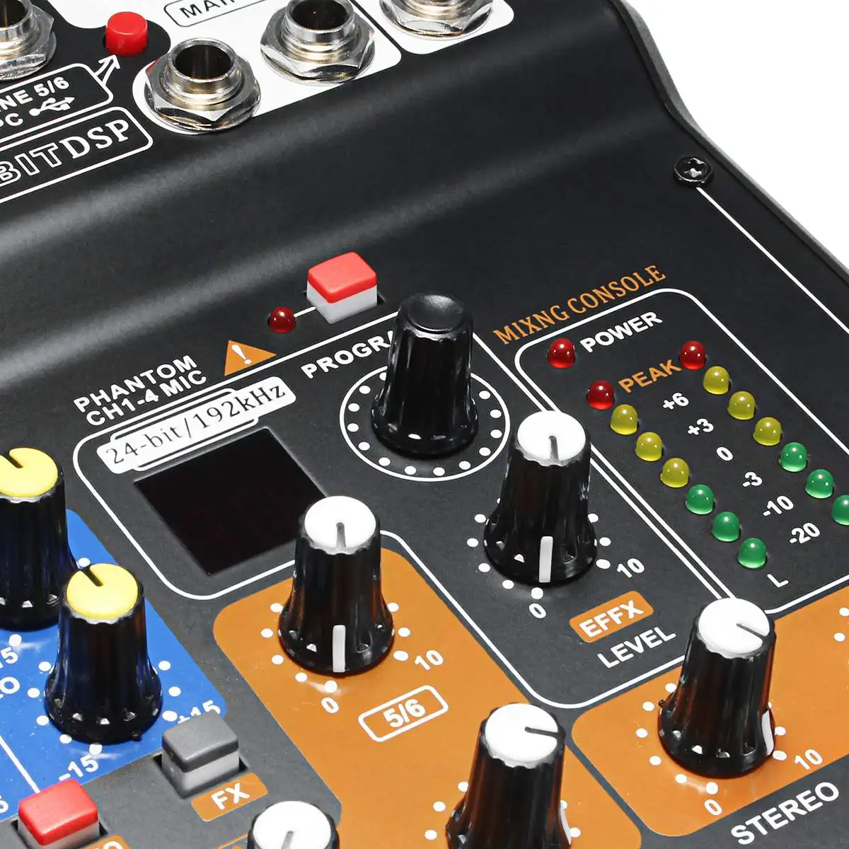 LEORY профессиональный 8 каналов аудио микшерный пульт Мини USB цифровой DJ микшер с PAD переключатели DSP эффект для караоке ПК встречи