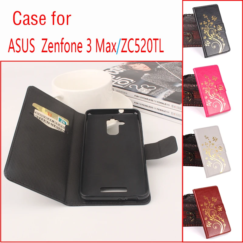 Для Asus Zenfone 3 Max/ZC520TL чехол для телефона Folio Flip Premium шаблон PU кожаный чехол-кошелек с