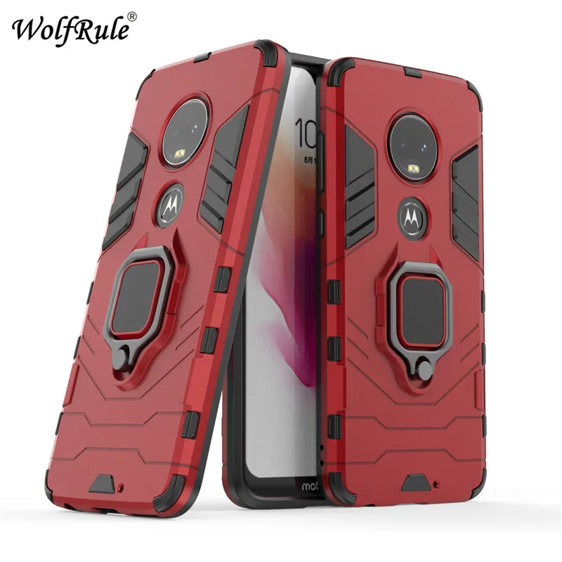 

For Moto G7 Phone Case TPU Hard PC For Moto G7 Plus Case Ring Holder Stand Magnetic Armor Case For Motorola Moto G7 / G7 Plus