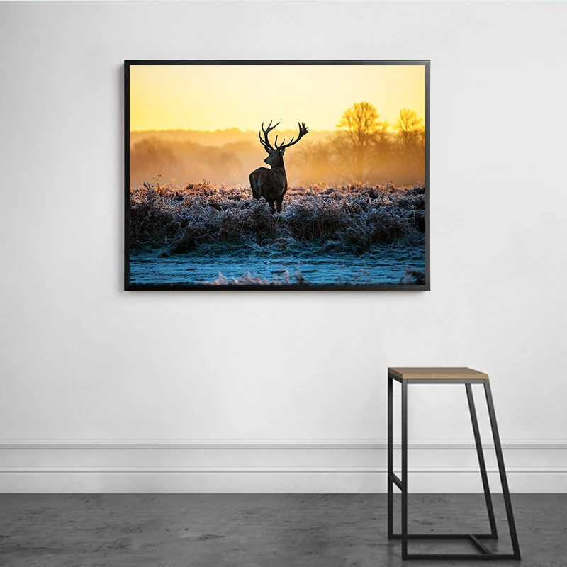 Настенная картина с цитатами настенный постер нордическим оленем на холсте