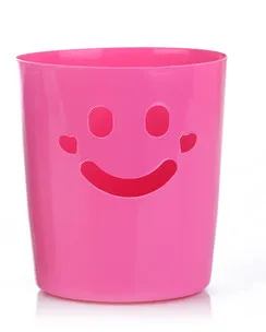 Блестящие смайлик Рабочий стол многоцелевого мусорное Хранение Пластиковый
