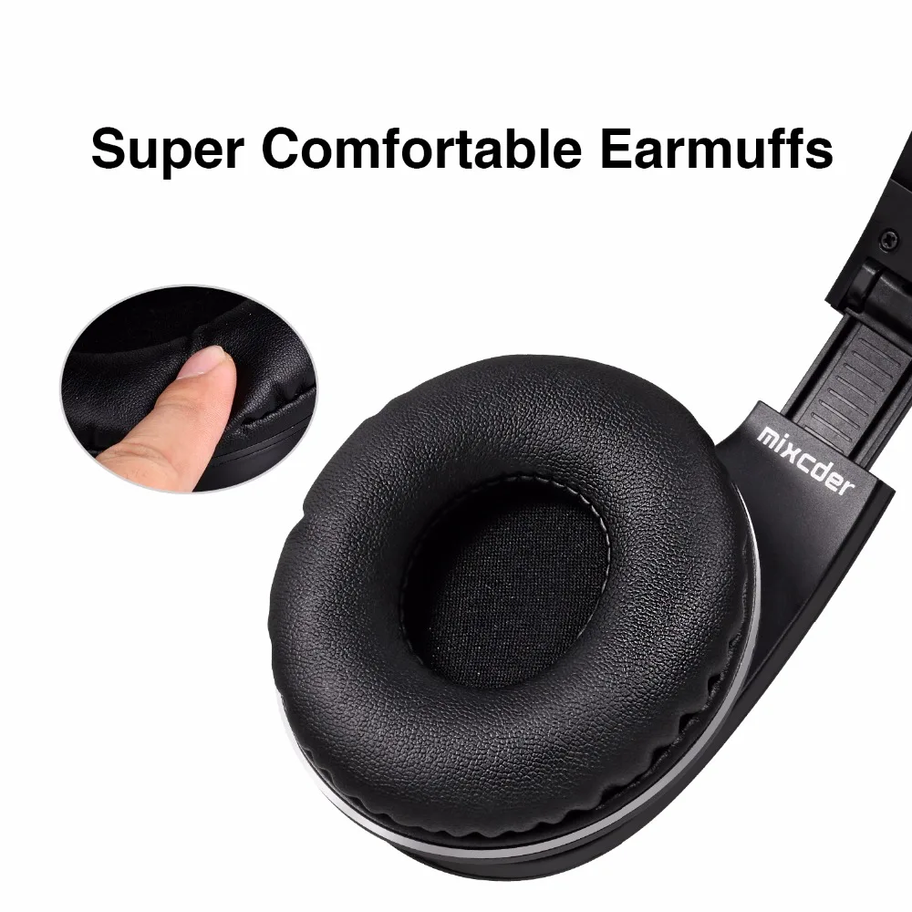 Mixcder капельные беспроводные Bluetooth на ухо стерео наушники Накладные наушники со встроенным микрофоном для Android смартфонов