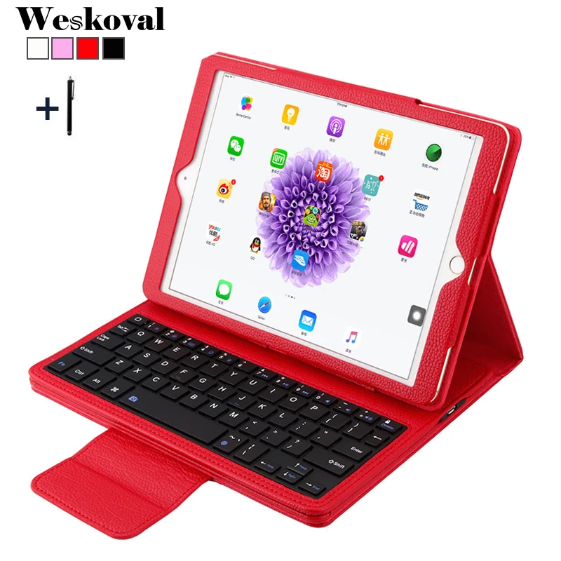 Чехол с клавиатурой для iPad 2018 беспроводной кожаный чехол Bluetooth 9 7 дюйма 2017 съемная