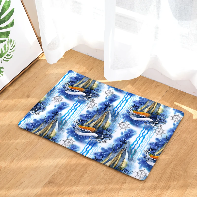 New Anti-Slip Carpets Turtle Print Mats Bathroom Floor Kitchen Rugs 40x60or50x80cm | Дом и сад