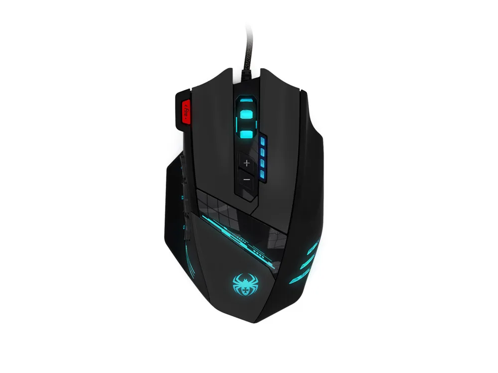 ZELOTES C-12 Проводная игровая мышь USB оптическая 12 программируемых кнопок компьютерная игровая мышь 40000 dpi Регулируемый светодиодный фонарь для геймера