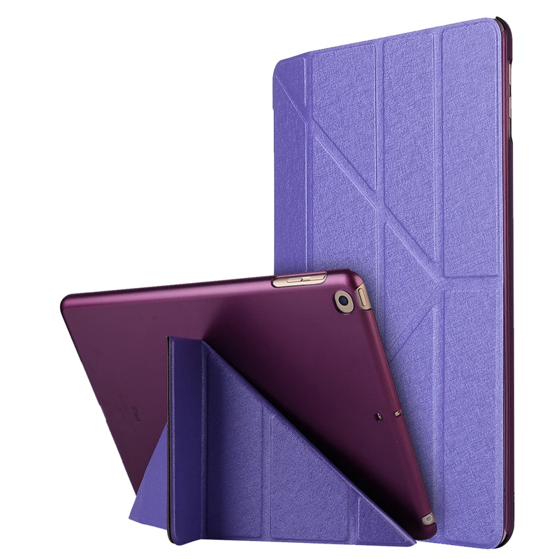 Тонкий деформированный кожаный чехол с шелковым узором для нового iPad 9 7 дюйма 2017