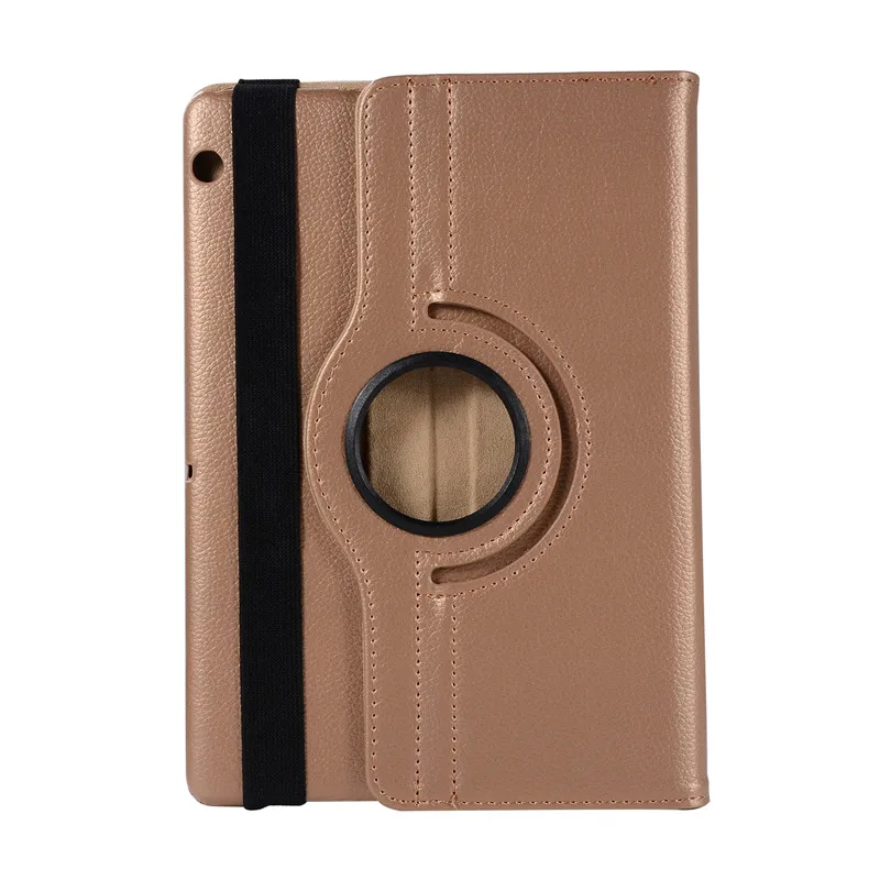 gold Чехол для Huawei MediaPad T3 10, 9,6 дюймов, AGS-L09-L03, W09, кожаный чехол, вращающийся на 360 градусов, для планшетов Honor Play Pad 2, 9,6 дюймов, Чехол+ пленка+ ручка - Цвет: gold