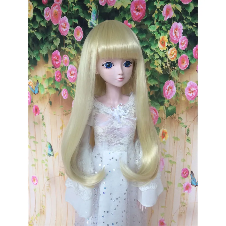 Cateleya BJD SD кукла волосы груша голова длинные прямые микро-рулон материал