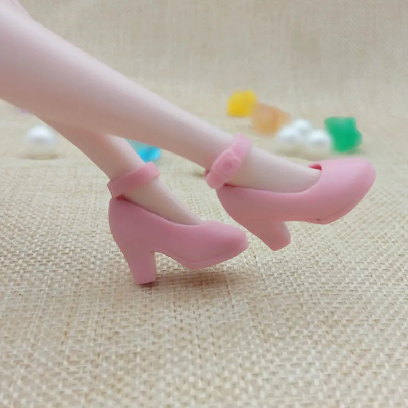 Розовые туфли на высоком каблуке для куклы блайз модная обувь кукол Licca Mini Shoes Momoko