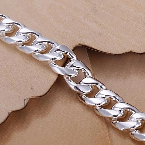 New Fashion Simple design Chain S925 Silver Color Necklace Pendant Men's Luxury Jewelry Side Daily Life Decor Hot Sale | Украшения и