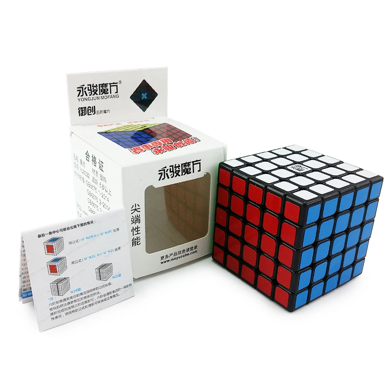 5x5x5 магический куб головоломка скорость твист гладкий черный стикер