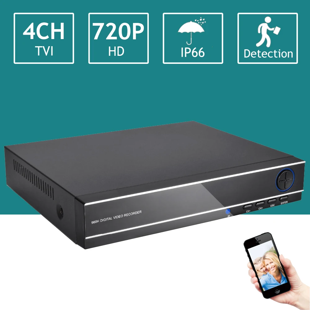 Высокое качество 4 канала 1080N гибридный 5 в 1 AHD DVR CCTV H.264 экономические