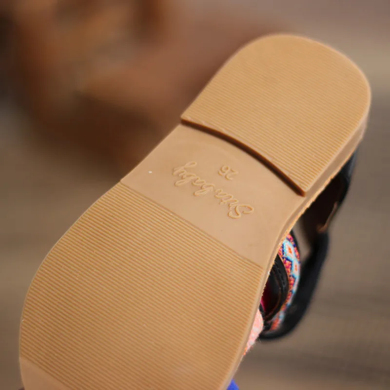 

Kid Girls Roman sandals 2020 Summer National wind baby shoes Nonslip children Beach sandals Fashion Princess shoes