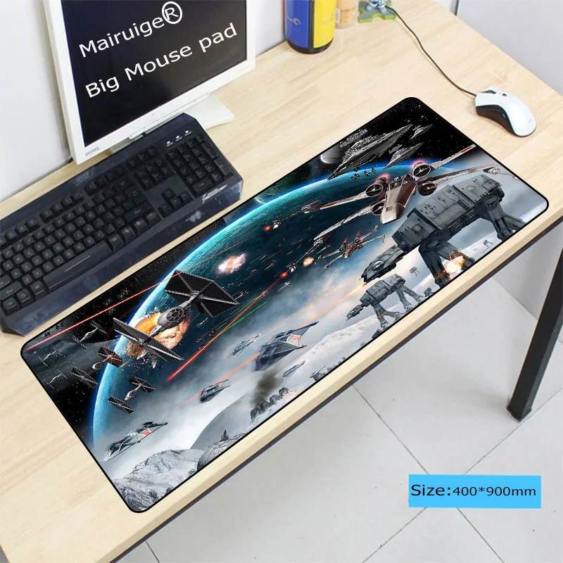 Mairuige 900x400x3 мм Звездные Войны Силы развязаны большой коврик для мыши большой супер скорость блокировки края коврик для мыши ноутбук клавиатура Коврик - Цвет: 400X900X3MM