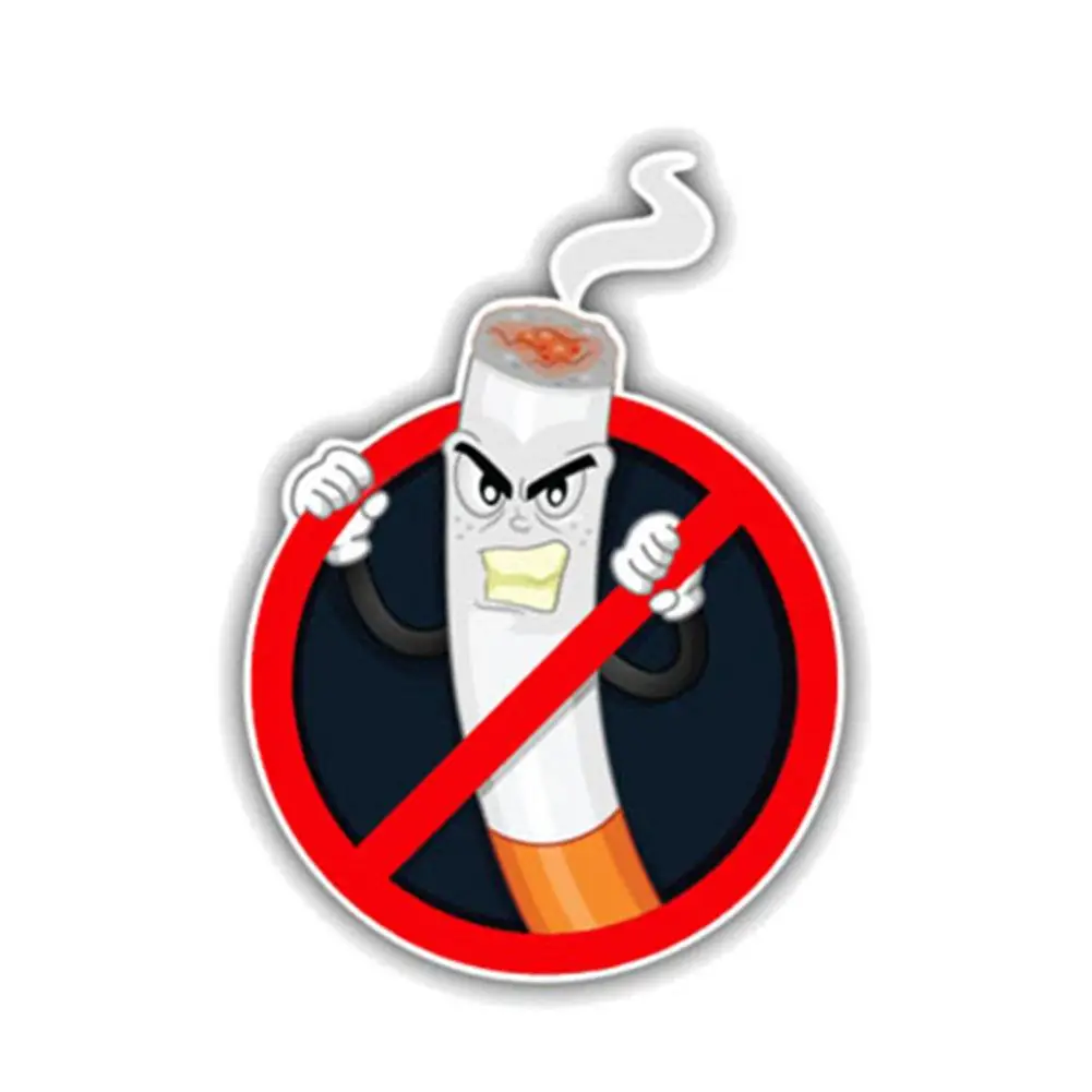 2 шт. наклейки для автомобиля смешной дым-свободный предупреждающий знак