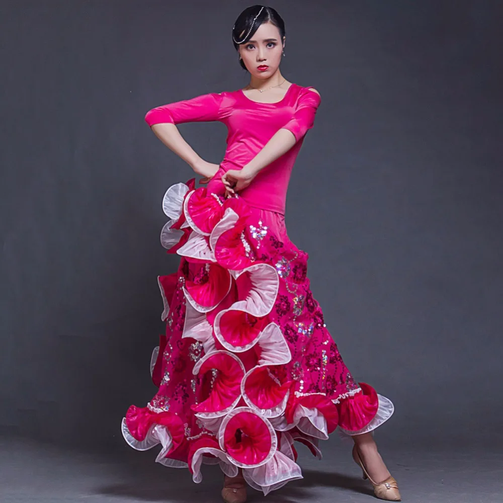 Хорошая распродажа женские юбки для бальных танцев Красивая цветная