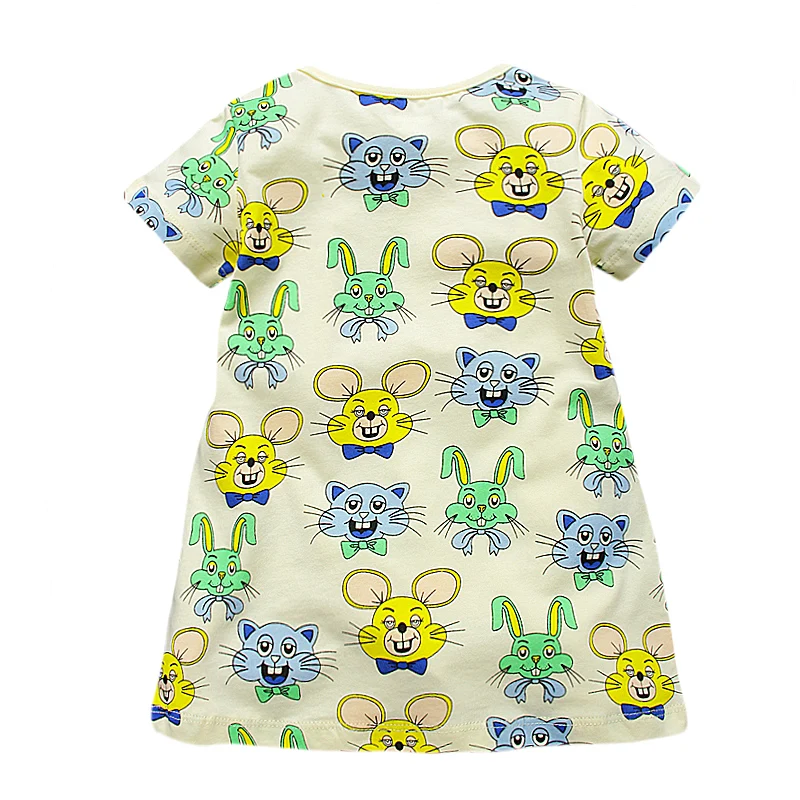 Little Maven/платья с короткими рукавами для девочек от 1 года до 6 лет повседневная