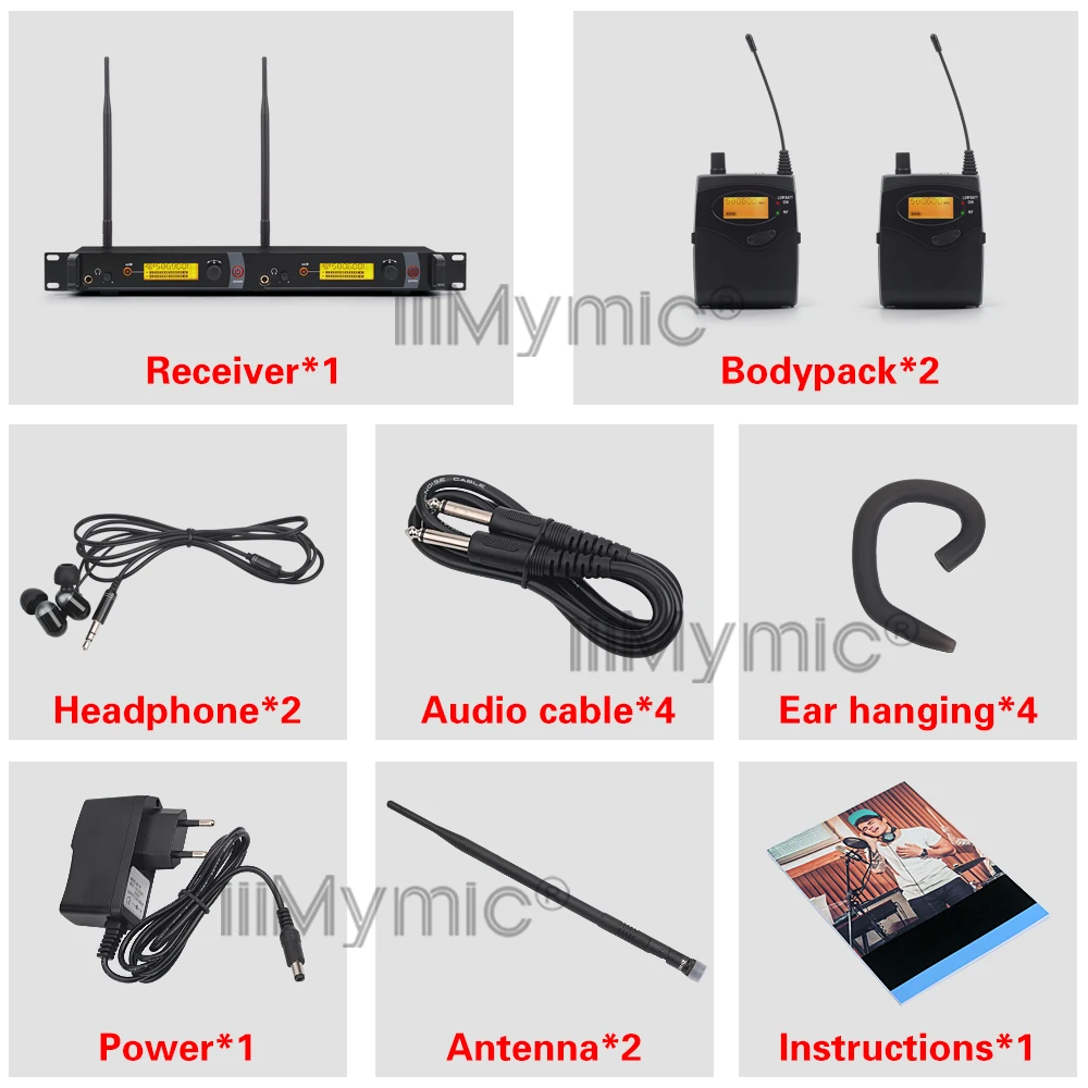 В ухо монитор UHF беспроводной системы SR2050 IEM Двойной передатчик мониторинга бодипак Профессиональный для сцены производительности