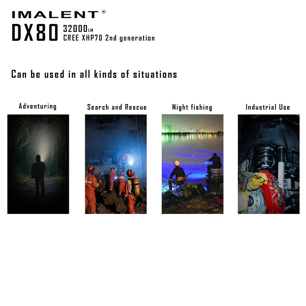 Горячие поступления IMALENT DX80 XHP70 светодиодный самый мощный прожектор светодиодный фонарик