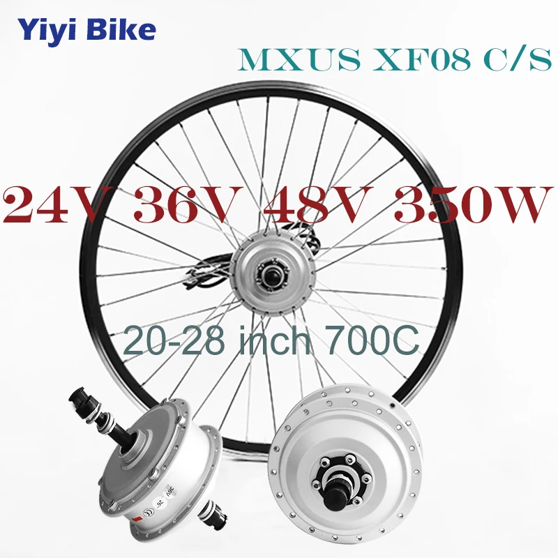 MXUS 350 Вт, 24 В, 36 В, 48 В, 26 дюймов, мотор для электровелосипеда, заднее колесо, двигатель постоянного тока, бесщеточный мотор, контроллер, высокая скорость, Кассетный винт, мотор