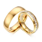 Новинка 2021, модные обручальные кольца LETAPI золотого цвета из нержавеющей стали, кольцо с блестящими кристаллами для женщин и мужчин, ювелирные изделия, обручальное кольцо 6 мм