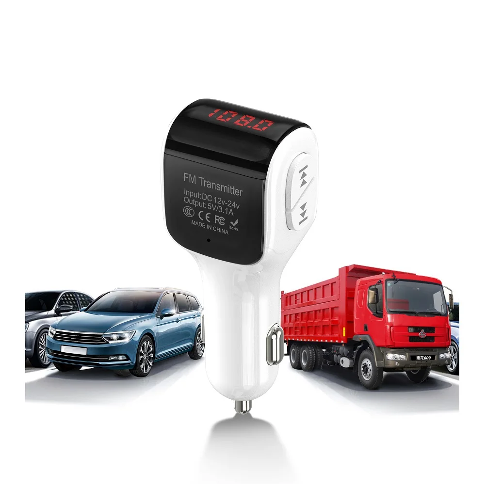Bluetooth 5,0 FM передатчик Bluetooth Car Kit громкой связи MP3 плеер Dual USB Зарядное устройство U диск Play автомобильный модулятор аксесс