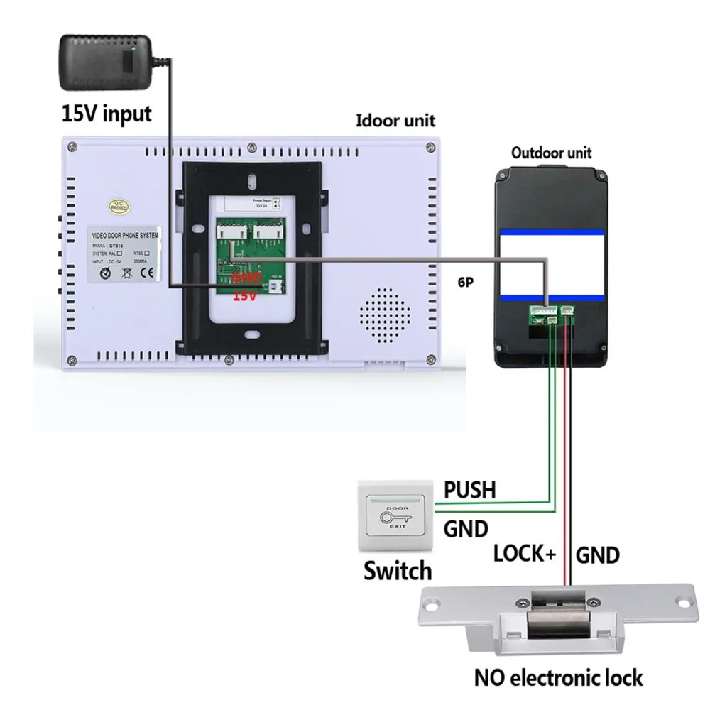 Домашняя безопасность 7 &quotTFT Распознавание отпечатков пальцев RFID пароль видео