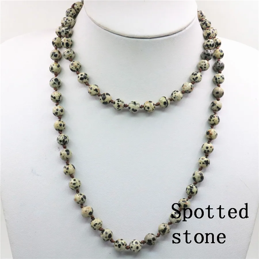 Ожерелье из натурального камня с круглыми бусинами 8 мм | Украшения и аксессуары