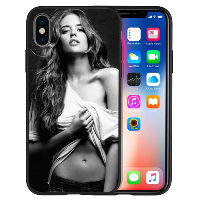 Мягкий чехол для iPhone XS Max XR 6S 5 5S 6 6S 7 8 Plus X сексуальная девушка Etui мягкая задняя крышка из ТПУ