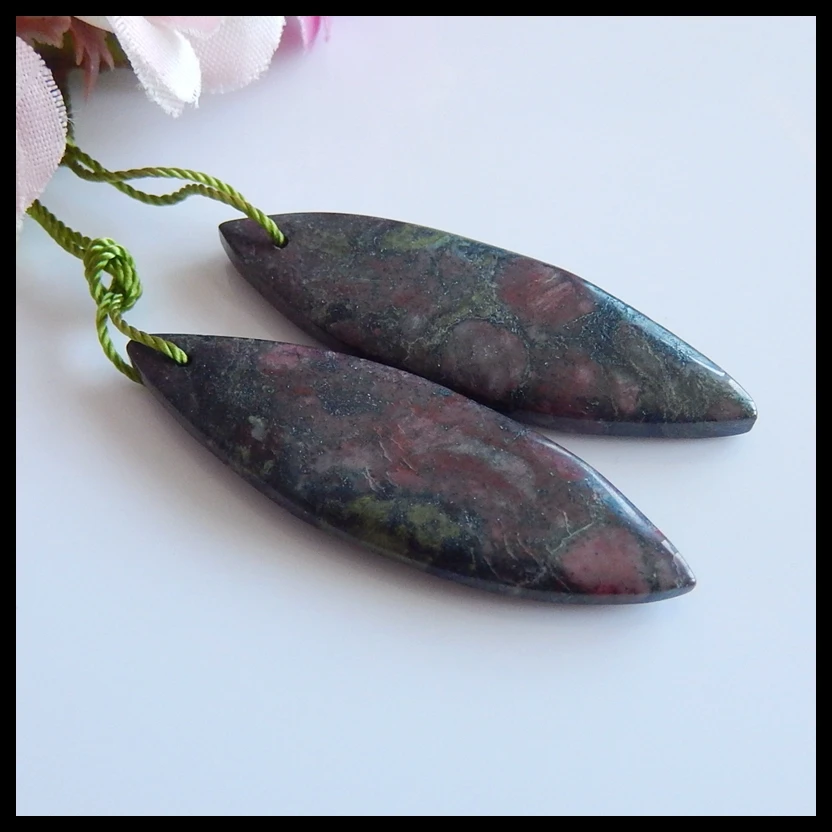 Серьги с полудрагоценными камнями натуральные драконы кровь бусина яшмой модные