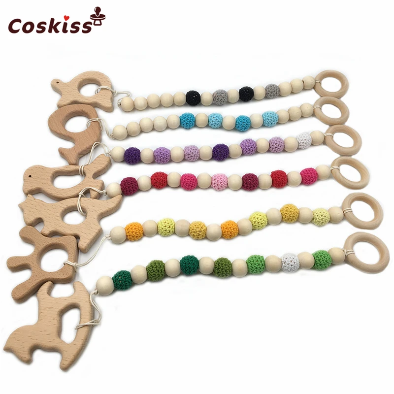 6 шт. деревянные детские кольца прорезыватели для зубов|teething toys|baby teething toysinfant teethers