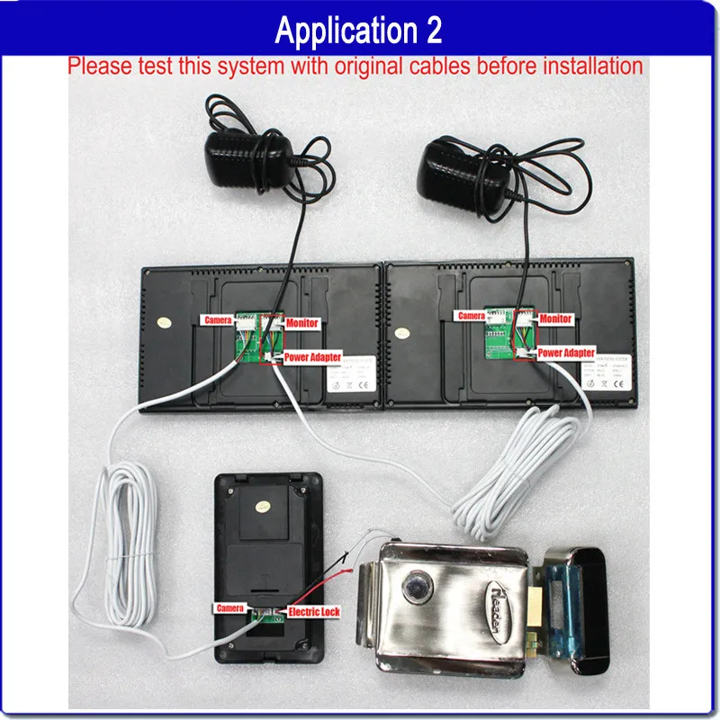 7-дюймовый сенсорный видеодомофон дверной звонок Домашний Электронный замок