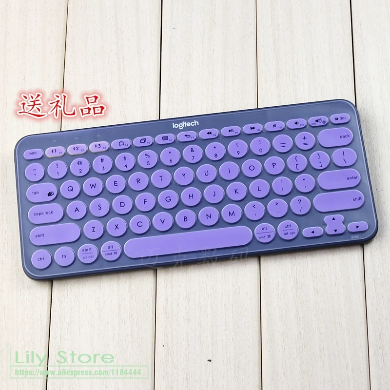 purple Силиконовая Защитная крышка для клавиатуры, водонепроницаемая Защитная пленка для настольного компьютера kyeboard для logitech K380 - Цвет: purple