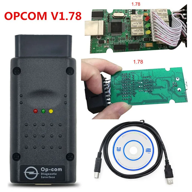 OBD2 OPCOM V1.99 1,95 1,78 1,70 для Opel OP COM OP-COM с прошивкой PIC18F458 V1.95 A+ диагностический инструмент для Opel OP COM - Цвет: 1.78