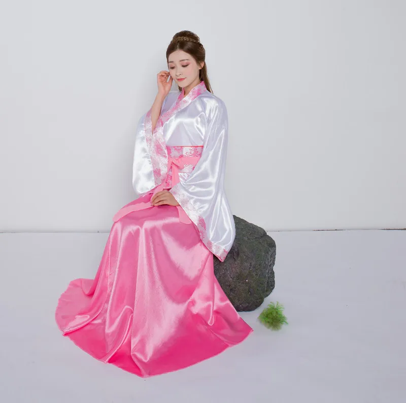 Костюм Женский Тан костюм ханьфу официальный с двойной обмоткой Qu Yuan костюмы шоу