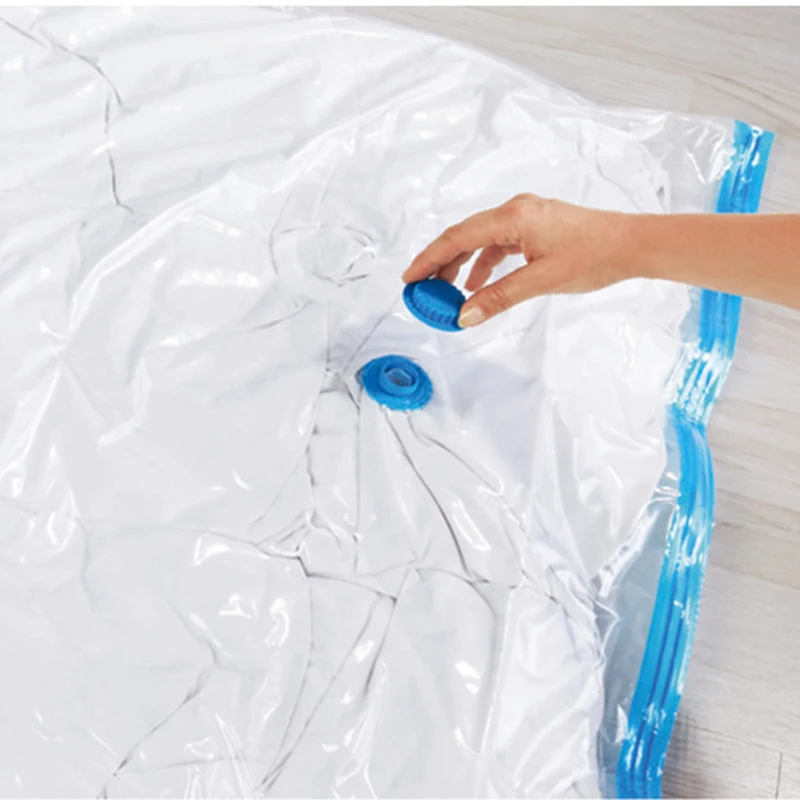 Vacuum Bags For Clothes Seal Storage Transparent Compressed Organizers Wardrobe Space Saving PA Material High Quality | Дом и сад