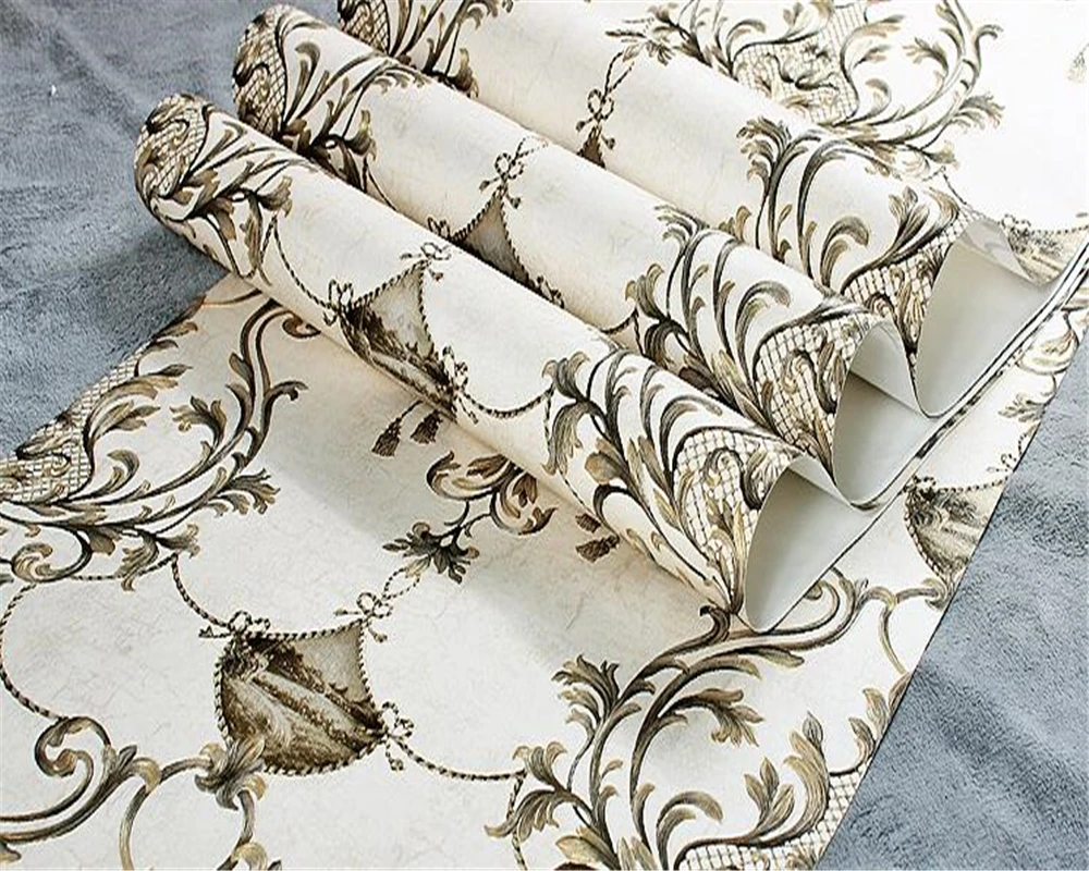 

Beibehang 3D High Quality Continental Relief Wallpaper High Living Living Room Bedroom 3D Wallpaper TV Background Wallpaper Roll