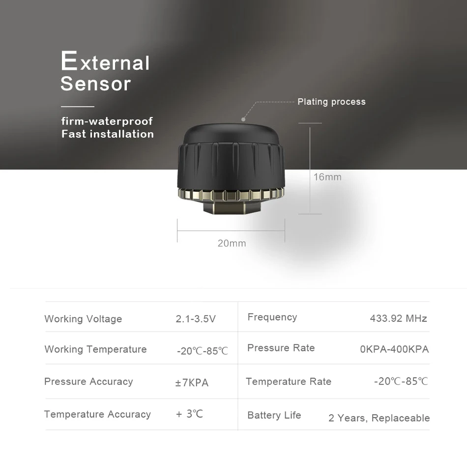 Dealcoo TPMS Android шин Давление мониторинга Системы Bluetooth Сенсор шины USB | Автомобили и
