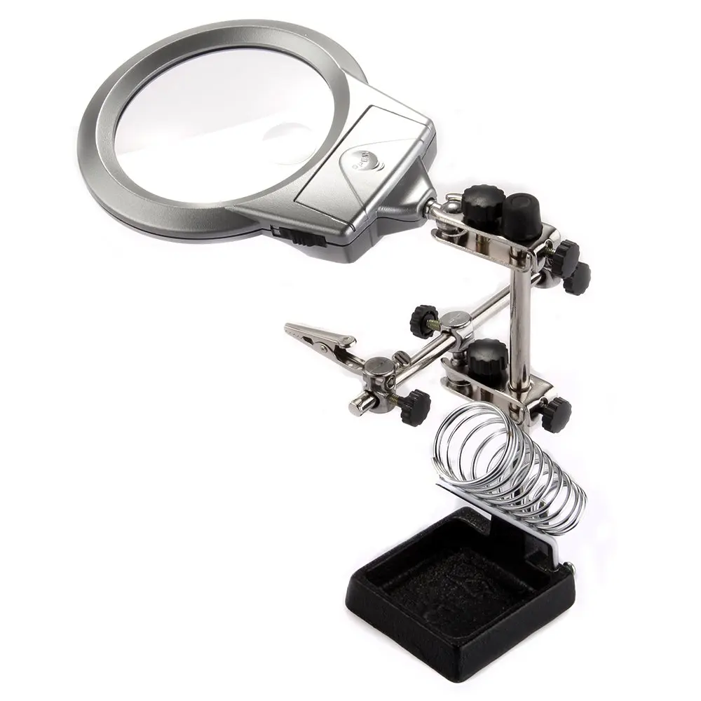 Cheapest Table lamp with 2 LED Magnifier and multifunction clamp magnifier | Обустройство дома