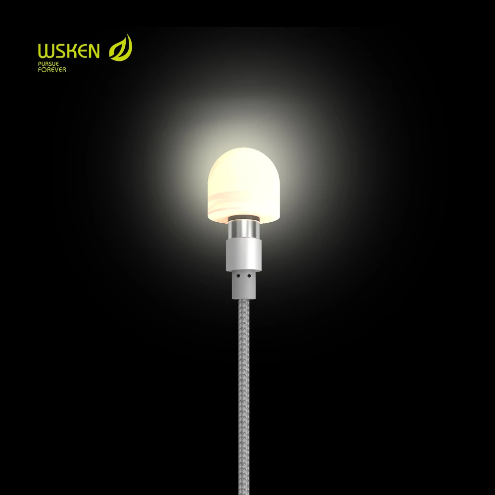 Портативный WSKEN Мини магнитный шарик Круглый Магнитный кабель USB Открытый