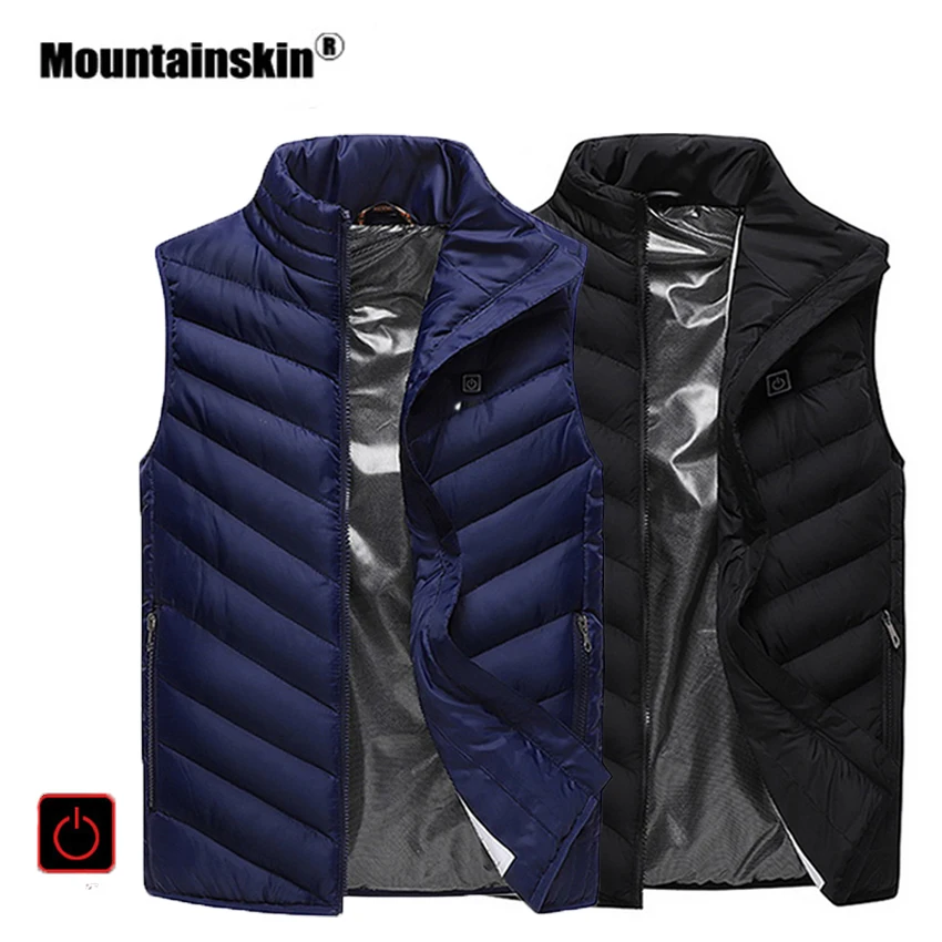 Мужская зимняя жилетка Mountainskin теплая для кемпинга пешего туризма с USB подогревом
