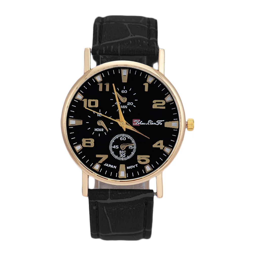 Мужские и женские часы унисекс из искусственной кожи с аналоговым ремешком