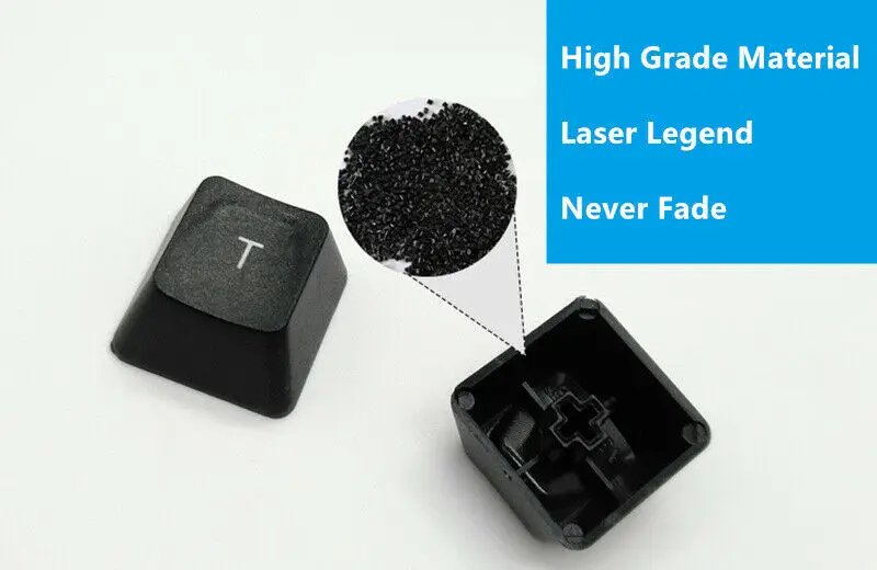 104 клавиш изогнутый край Keycap черный лазер игровые колпачки для Cherry MX механическая